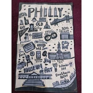 Philadelphia Textile Wall Hanging By Ana Thorne 26" X 16.5" Nwot